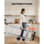 5 Step Ladder, Folding Step Stool with Wide Anti-Slip Pedal and Comfort Handgrip, 150 kg Capacity Portable Aluminum Stepladder, 