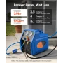 Portable Refrigerant Recovery Machine, 3/4 HP 220V 50Hz Single Cylinder AC Recovery Machine for Liquid Vapor Refrigerant, 1450 R