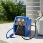 Portable Refrigerant Recovery Machine, 3/4 HP 220V 50Hz Single Cylinder AC Recovery Machine for Liquid Vapor Refrigerant, 1450 R