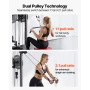 LAT Pull Down Machine, 3-in-1 Row Cable Machine, Cable Machines Home Gym with 18-Level Height Adjustment, Wall-Mount Design, Loa