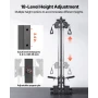 LAT Pull Down Machine, 3-in-1 Row Cable Machine, Cable Machines Home Gym with 18-Level Height Adjustment, Wall-Mount Design, Loa