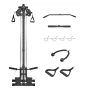 LAT Pull Down Machine, 3-in-1 Row Cable Machine, Cable Machines Home Gym with 18-Level Height Adjustment, Wall-Mount Design, Loa