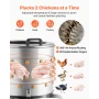 Chicken Plucker Machine, 500mm Drum, 900W & 230RPM Electric Chicken Plucking Machine with 98 Soft Fingers & Transport Wheels, St