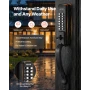 Mechanical Keyless Entry Door Lock, 2.0 Code Upgrade, 4-7 Digits Code, Double-Sided Push Button Combination Keypad Door Lock wit