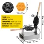 Commercial Egg Waffle Maker 220V 1400W Stainless Steel Egg Waffle Maker Bubble Waffle Maker 30pcs Egg Waffle Maker Professional 