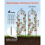 Garden Trellis, 152 x 40.5 cm Rose Trellis, 4 Packs Garden