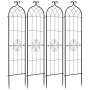 Garden Trellis, 152 x 40.5 cm Rose Trellis, 4 Packs Garden Flower Rose Trellises with Powder-Coated Finish & Convenient Locking 