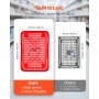 Shopping Baskets, 12 PCS, 21L Stackable PE Plastic Grocery Baskets with Handles, Dense Mesh Structure, Holds up to 9.07kg, Porta