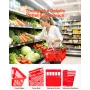 Shopping Baskets, 12 PCS, 21L Stackable PE Plastic Grocery