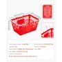 Shopping Baskets, 12 PCS, 21L Stackable PE Plastic Grocery