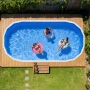 Oval Pool Liner, 375 x 732 cm UniBead Swimming Pool Liner for