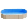 Oval Pool Liner, 375 x 732 cm UniBead Swimming Pool Liner for 120 cm Wall Height, Premium Vinyl, Easy Install with Leak-Proof Pa
