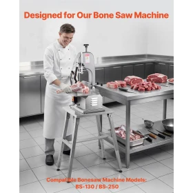 Electric Meat Bandsaw Stand, Floor Stand with Adjustable Height, Stable H-Shaped Frame, Anti-Slip Foot Pads, for Our Bone Saw Ma