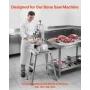 Electric Meat Bandsaw Stand, Floor Stand with Adjustable Height, Stable H-Shaped Frame, Anti-Slip Foot Pads, for Our Bone Saw Ma