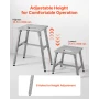 Electric Meat Bandsaw Stand, Floor Stand with Adjustable Height, Stable H-Shaped Frame, Anti-Slip Foot Pads, for Our Bone Saw Ma