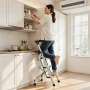 3 Step Ladder, Folding Step Stool with Wide Anti-Slip Pedal and