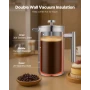 French Press Coffee Maker, 1 Liter Stainless Steel Coffee Press