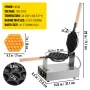 Kommerciel æg vaffel Lav 220V 1400W boble vaffel maker rustfrit