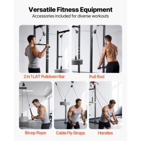 Pulley System, 2 PCS LAT and Lift Pulley System, Gym Rack
