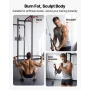 Pulley System, 2 PCS LAT and Lift Pulley System, Gym Rack Pulleys Attachment with two Steel Cables, Short Bar, Dual Grip Handles