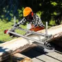 Portable Sawmill 14"-36" Guide Bar Galvanized Steel Chainsaw Planking 0.2"-11.81" Thickness, Wood Lumber Cross Cutting Saw Mill