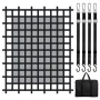 Cargo Net, 96 in x 81 in, Heavy Duty Truck Cargo Net for Truck Bed, 4 Adjustable Straps with Carabiners & S-Hooks, Wear-resistan