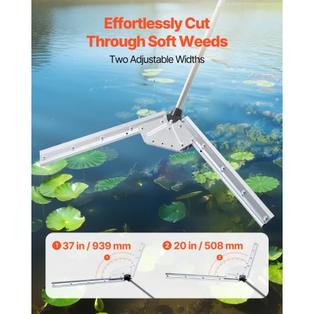 Lake Weed Cutter, Pond Aquatic Plant Cutting Tool with 0.94 m