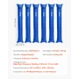 Pool Cover Water Bags, 6 Packs 1220 mm, Single Chamber Pool Cover Water Tubes, 0.4mm Thick PVC Bags Weights with Leakproof Screw