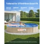 Oval Pool Liner, 375 x 610 cm UniBead Swimming Pool Liner for