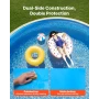 Oval Pool Liner, 375 x 610 cm UniBead Swimming Pool Liner for 120 cm Wall Height, Premium Vinyl, Easy Install with Leak-Proof Pa