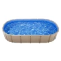 Oval Pool Liner, 375 x 610 cm UniBead Swimming Pool Liner for 120 cm Wall Height, Premium Vinyl, Easy Install with Leak-Proof Pa