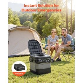 Portable Toilet, 150 kg Load Capacity, Folding Camping Toilet