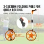 Måling af hjul 317mm Road Runner Distance Telescoping Handle W/