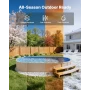 Oval Pool Liner, 360 x 623 cm UniBead Swimming Pool Liner for 120 cm Wall Height, Premium Thick Vinyl, Easy Install with Leak-Pr