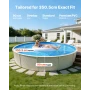 350.5 cm Pool Liner, Round Overlap Swimming Pool Liner for 90
