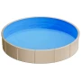 350.5 cm Pool Liner, Round Overlap Swimming Pool Liner for 90 cm Wall Height, Premium Vinyl, Easy Install with Leak-Proof Patche