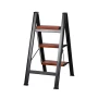 3 Step Ladder, Folding Step Stool with Wide Anti-Slip Pedal and Comfort Handgrip, Lightweight 150 kg Capacity Portable Aluminum 