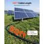 Solar Panel Wire, 15.24 m Black + Red Kit, 10 AWG (6 mm²) Solar