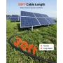 9.14 m Solar Panel Extension Cable, 10 AWG, Solar Panel Wire with Flame Retardant Protective Sleeving, Female and Male Connector
