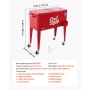 75.71 L Rolling Ice Chest, Holds up to 50 Bottles / 110 Cans