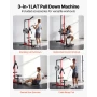 LAT Pull Down Machine, 3-in-1 Row Cable Machine, Cable Machines