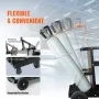 Welding Cart, 2-Tier 4 Drawers Welder Cart with 120.2 kg Weight Capacity, 360° Swivel Wheels, Tank Storage Safety Chains, Heavy 