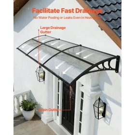 Awnings for Door Entrance, 38 x 117 in, Exterior Front Door