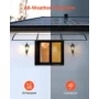 Awnings for Door Entrance, 38 x 117 in, Exterior Front Door Window Awnings with Drainage & ABS Bracket, Rain Snow Sun Protection