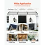 Awnings for Door Entrance, 38 x 117 in, Exterior Front Door Window Awnings with Drainage & ABS Bracket, Rain Snow Sun Protection
