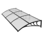 Awnings for Door Entrance, 38 x 117 in, Exterior Front Door Window Awnings with Drainage & ABS Bracket, Rain Snow Sun Protection