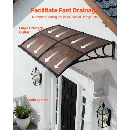 Awnings for Door Entrance, 38 x 78 in, Exterior Front Door