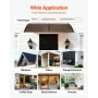 Awnings for Door Entrance, 38 x 78 in, Exterior Front Door Window Awnings with Drainage & Metal Bracket, Rain Snow Sun Protectio