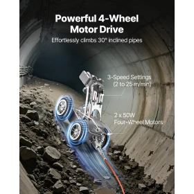 Sewer Pipe Inspection Robot, 197FT/60m Pipeline Detection