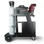 Welding Cart, 2-Tier 4 Drawers Welder Cart with 120.2 kg Weight Capacity, 360° Swivel Wheels, Tank Storage Safety Chains, Heavy 